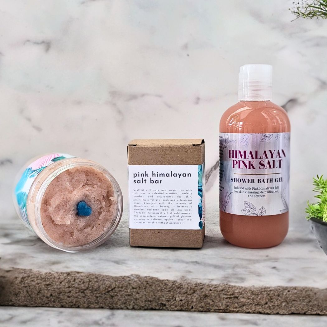 Pink Himalayan Salt and Shea Soap, Cold Process-4